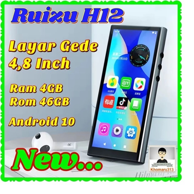 Ruizu H12 H10 4Gb+ 64Gb Wifi 5G Android 10 Download Sportify Youtube Bluetooth Touchscreen Speaker D
