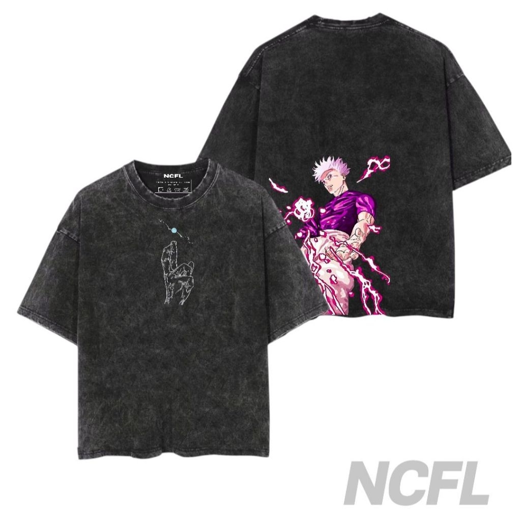 NCFL KAOS ANIME JUJUTSU KAISEN GOJO SATORU | TSHIRT ANIME JUJUTSU KAISEN GOJO SATORU | KAOS VINTAGE 