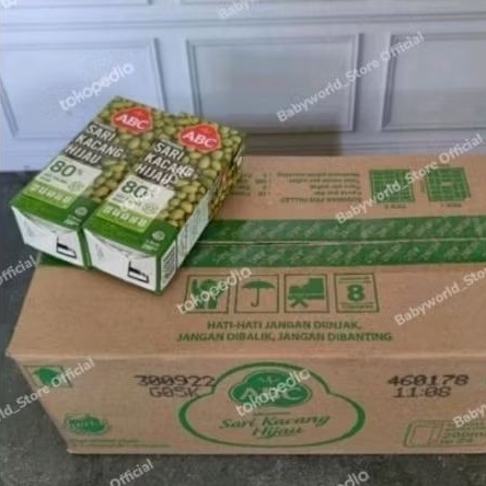 ABC minuman SARI KACANG HIJAU vit B1 B2 kotak ( 1 dus isi 24 ) 200ml / 250ml