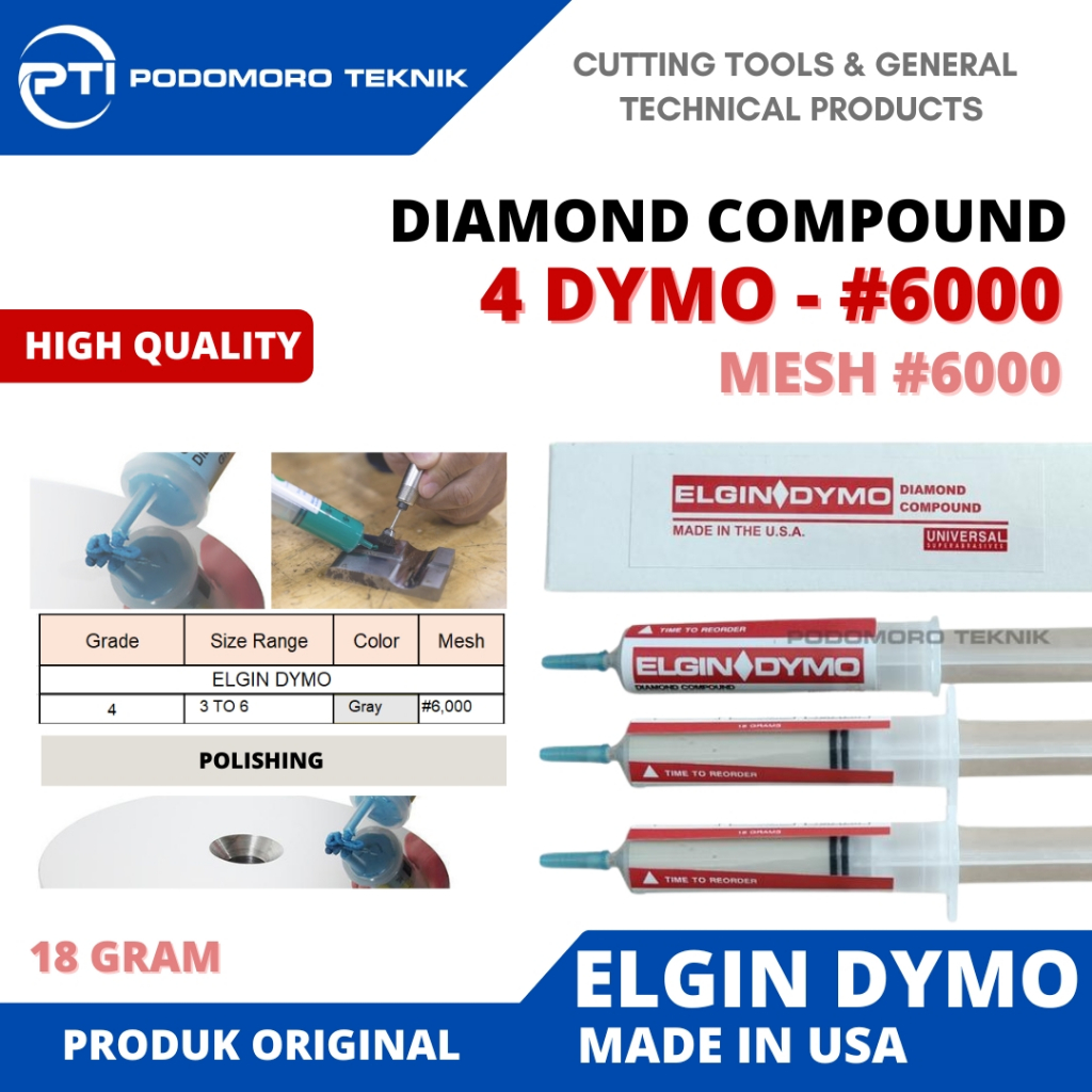 ELGIN DYMO Diamond Compound Made in USA Grade 6000 18Gr