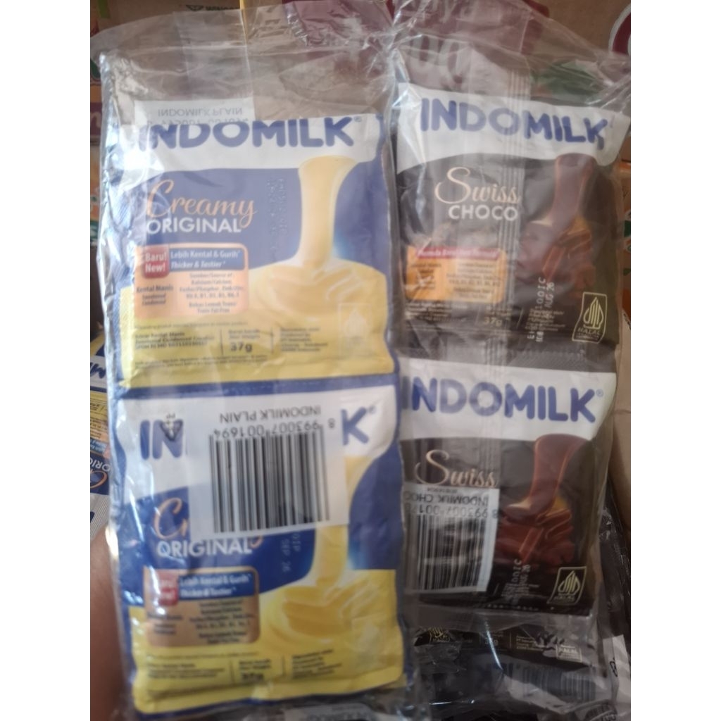 1 PACK Indomilk Susu Coklat Sachet Isi 6  / Indomilk Susu Creamy Putih Sachet Murah