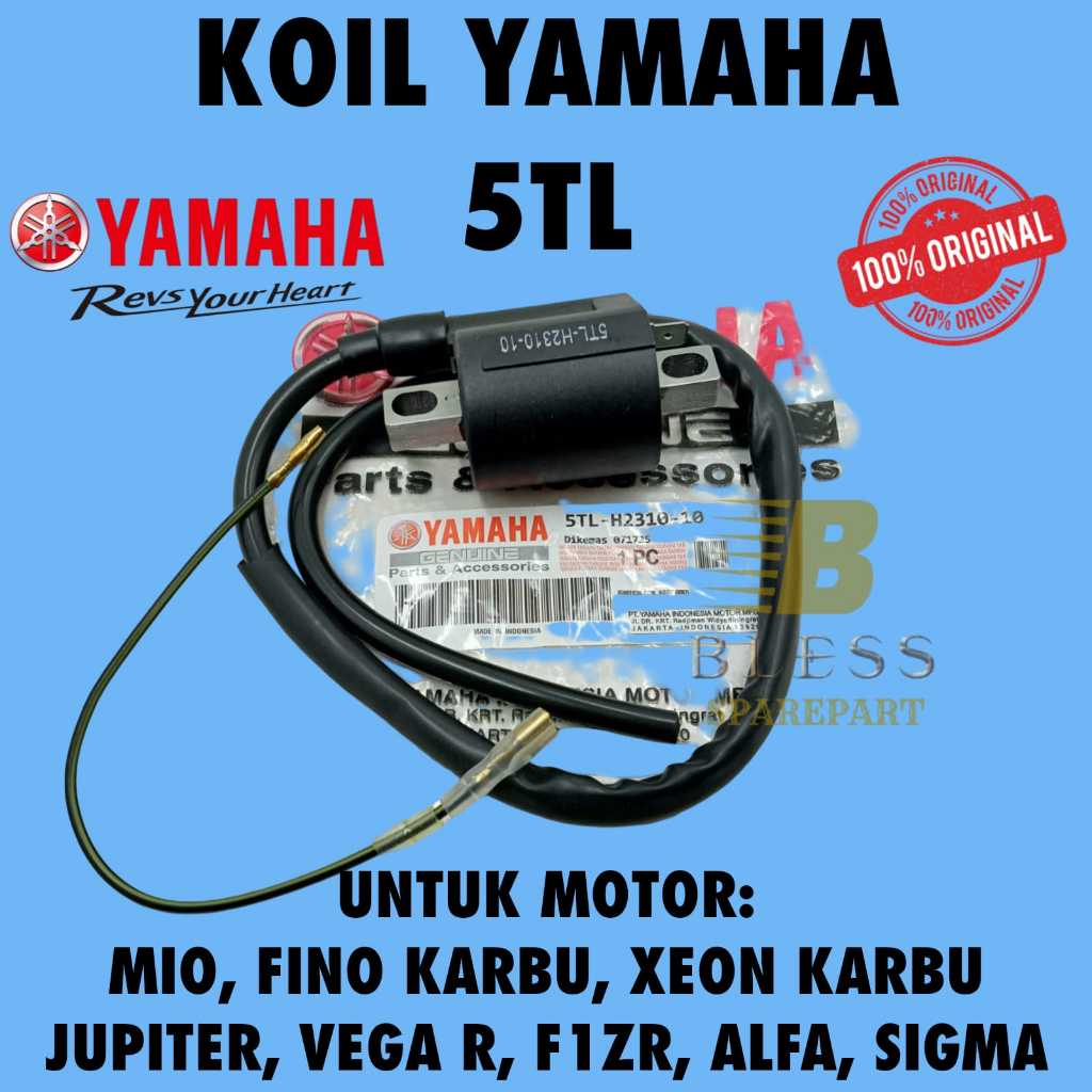 KOIL YAMAHA KODE 5TL KUALITAS ASLI ORIGINAL YAMAHA UNTUK MOTOR MIO LAMA, MIO SMILE, MIO SPORTY
