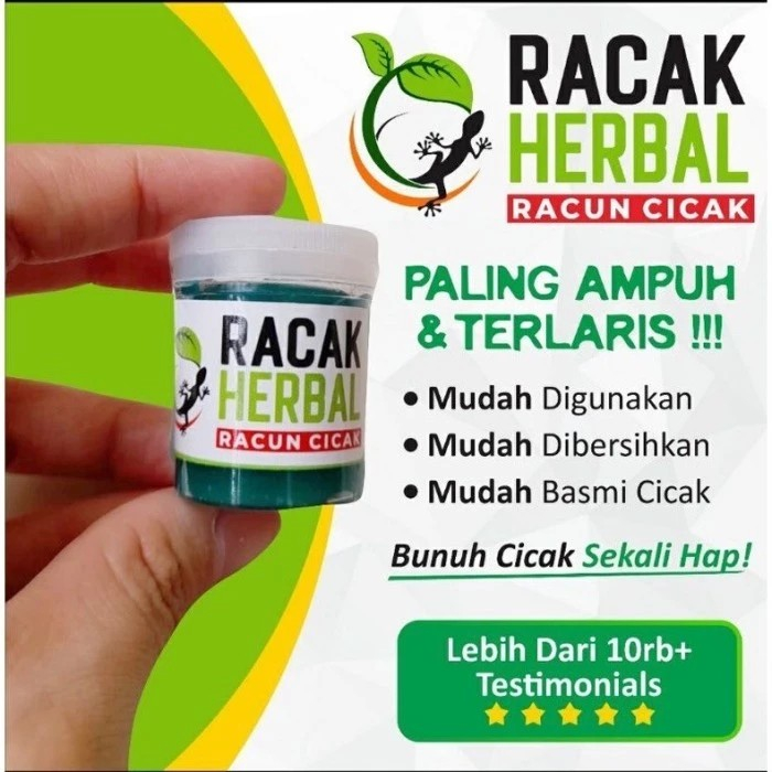 RACAK HERBAL - Racun Cicak Ampuh - Racun Cicak Mati Kering -Racun Cicak Herbal Original Paling Ampuh