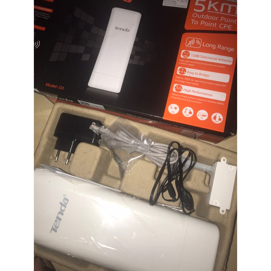 router Tenda O3 5Km outdoor point To Point CPE