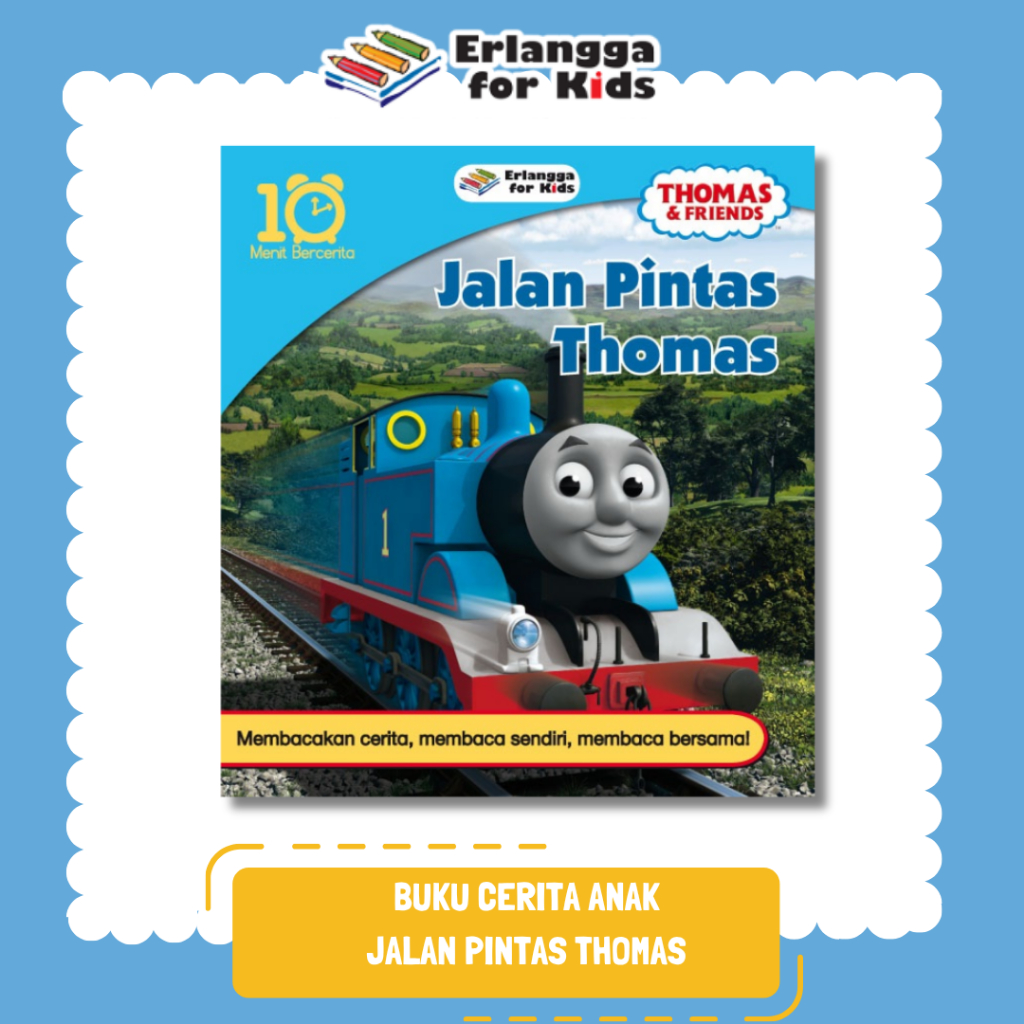 [Erlangga Official] Buku Cerita Anak Bergambar: Thomas & Friends: Jalan Pintas Thomas