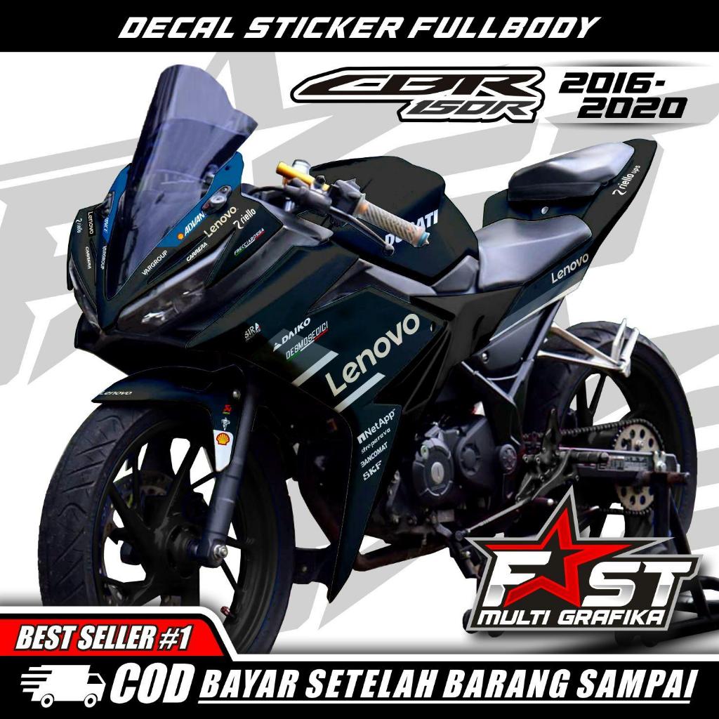 TERBARU Decal Sticker Striping Variasi CBR 150R 2016-2020 Motif DUCATI LENOVO CBR 150R FACELIFT BISA