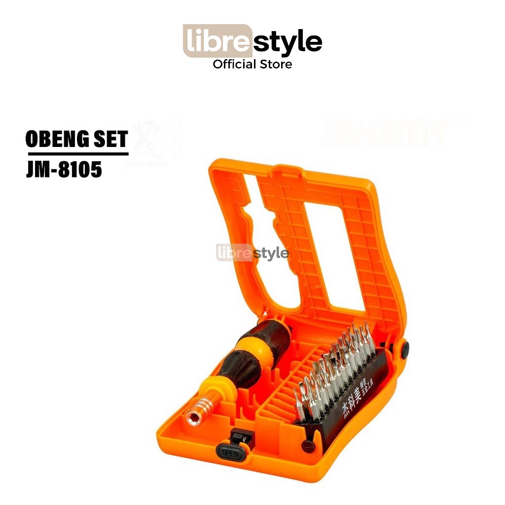 JAKEMY JM-8105 27 IN 1 OBENG SET ORIGINAL/OBENG SET MULTIFUNGSI/Obeng Set Original JAKEMY