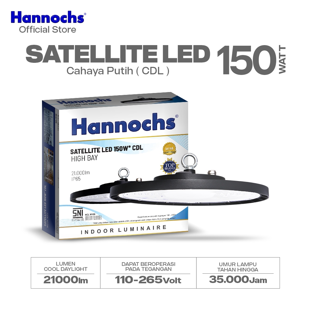 Hannochs Lampu Highbay LED Satellite LED 150W Cahaya Putih - UFO