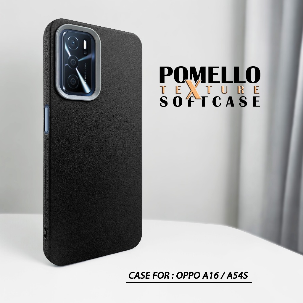 Case Oppo A16 / A54S Softcase POMELLO LEATHER PATTERN Casing Case Hp Oppo A16 / A54S