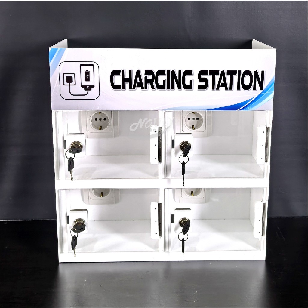 Box Charger HP / Charging Station Akriliik 4 Kotak