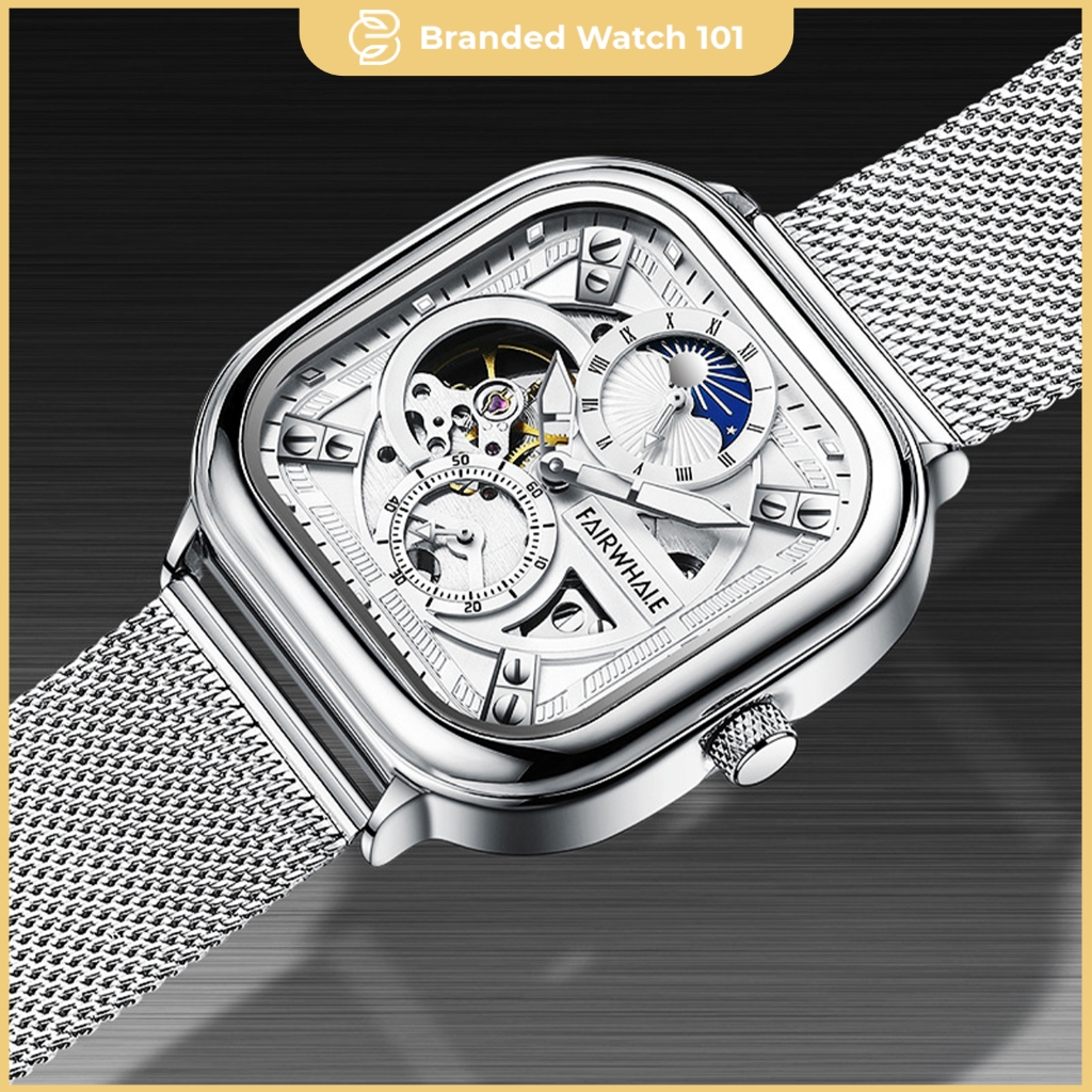 ORIGINAL Jam Tangan Pria Mark Fairwhale 6290 Automatic Watch Jam Pria Kotak Matic Anti Air