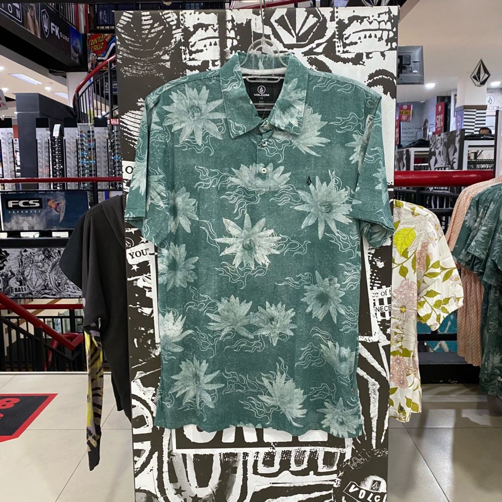 Kaos Polo Volcom Igniter Short Sleeve Polo Ter Ranger Green Original