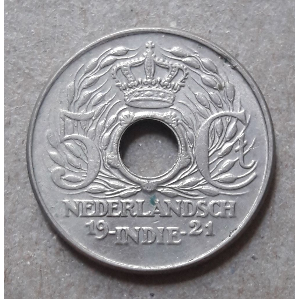 koin 5cent nederlands indie tahun 1921