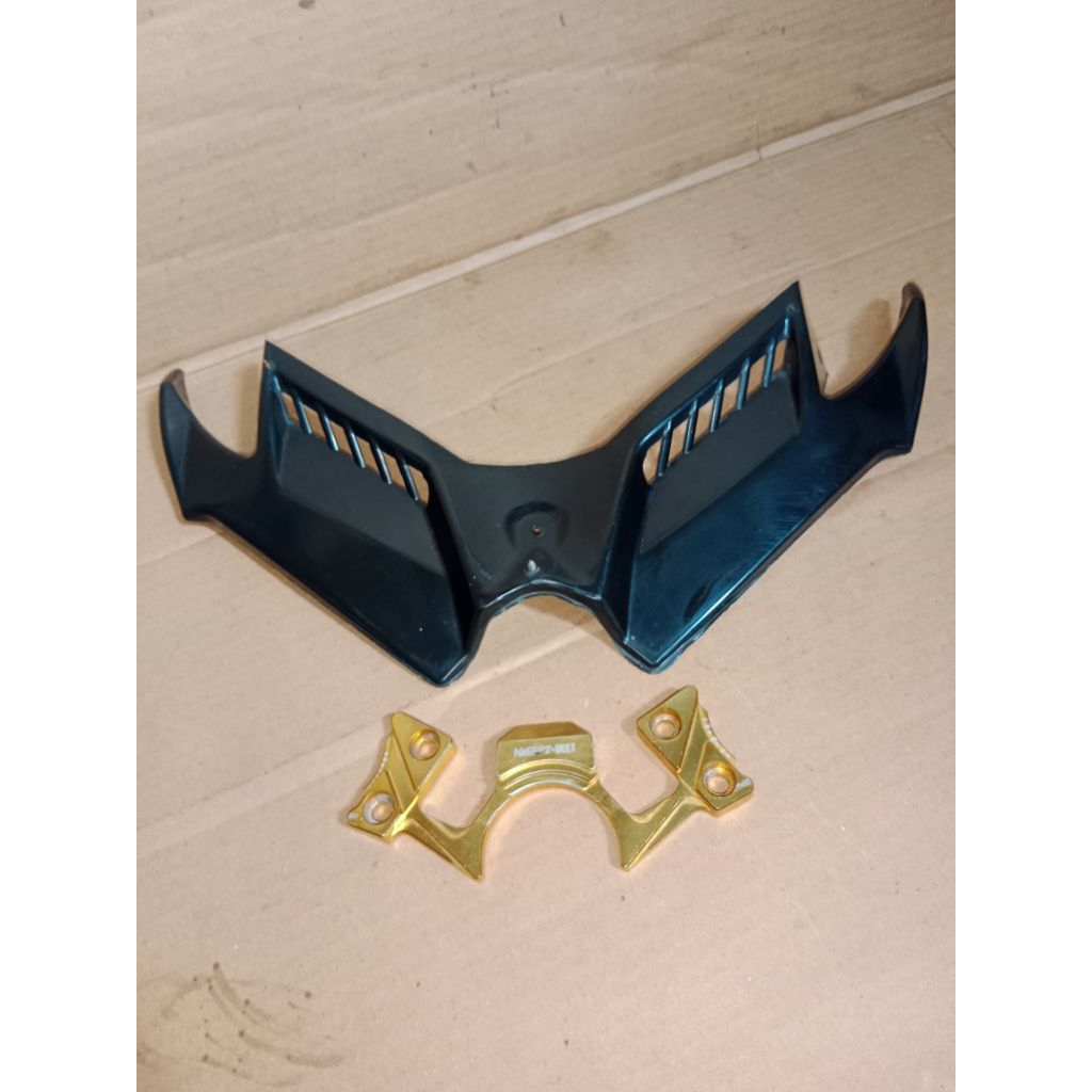 cover triple clamp dan winglet ninja 250 karbu/fi old