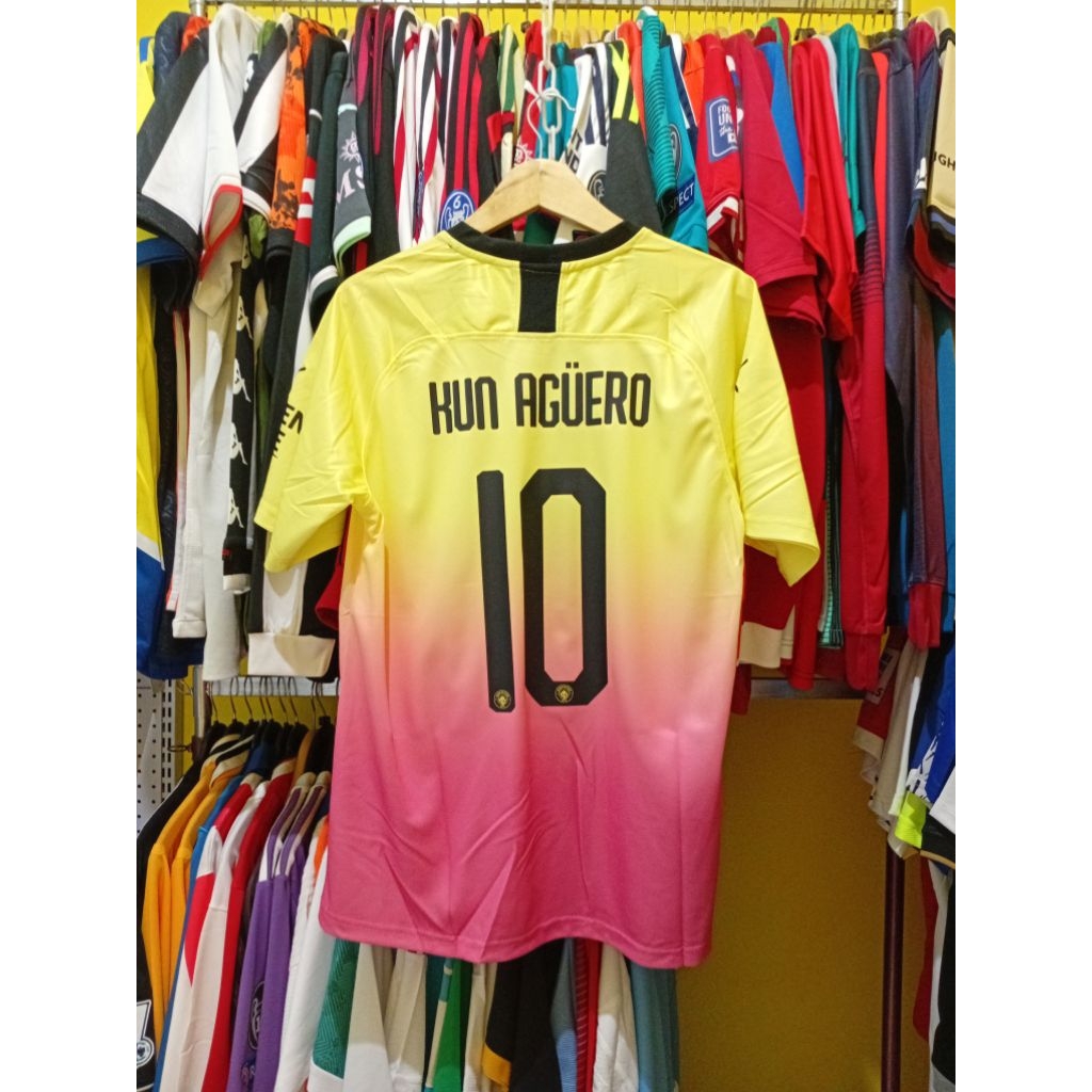 JERSEY BOLA GO CITY 3RD KUN AGUERO 10