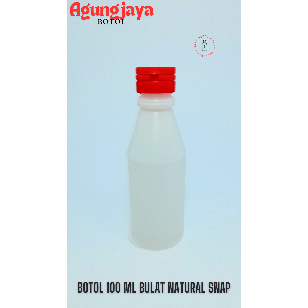 Botol 100 Ml Bulat Wt Natural / Botol / Botol Kosong /  Botol Kecap / Botol Saos / Botol 100ml