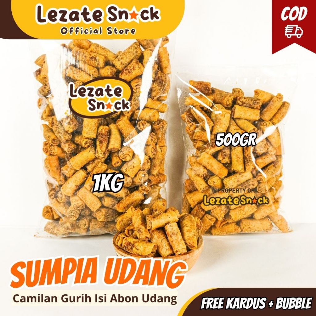 Sumpia Udang 1kg / Sumpia Abon Rasa Udang / Sumpia Udang Kiloan Sumpia Ebi / Lezate Snack