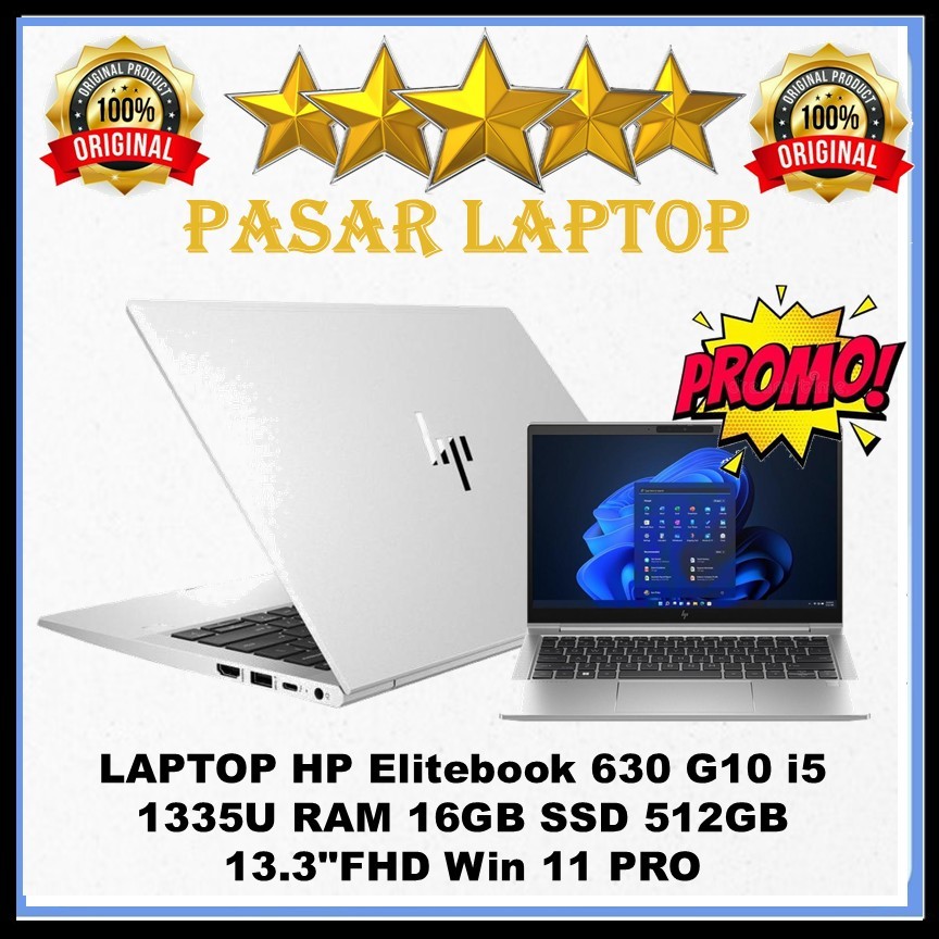 LAPTOP HP Elitebook 630 G10 i5 1335U RAM 16GB SSD 512GB 13.3"FHD Win 11 PRO