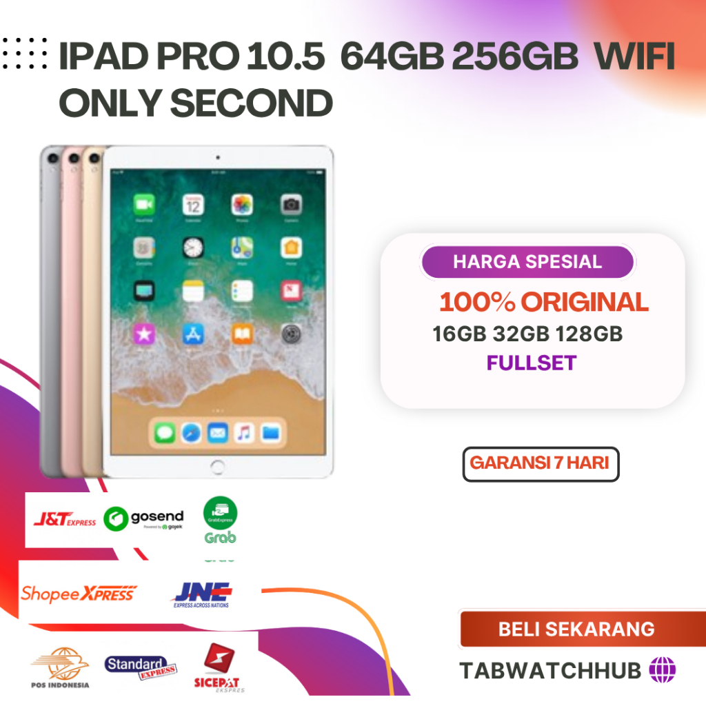 Ipad Pro 10.5 Inch 2017 64GB 256GB Wifi Only Second