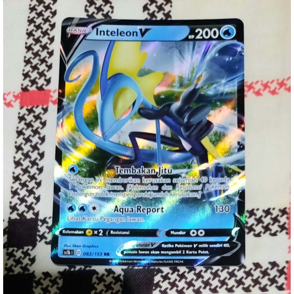 Kartu Pokemon Inteleon V Sc1b RR bahasa indo tcg