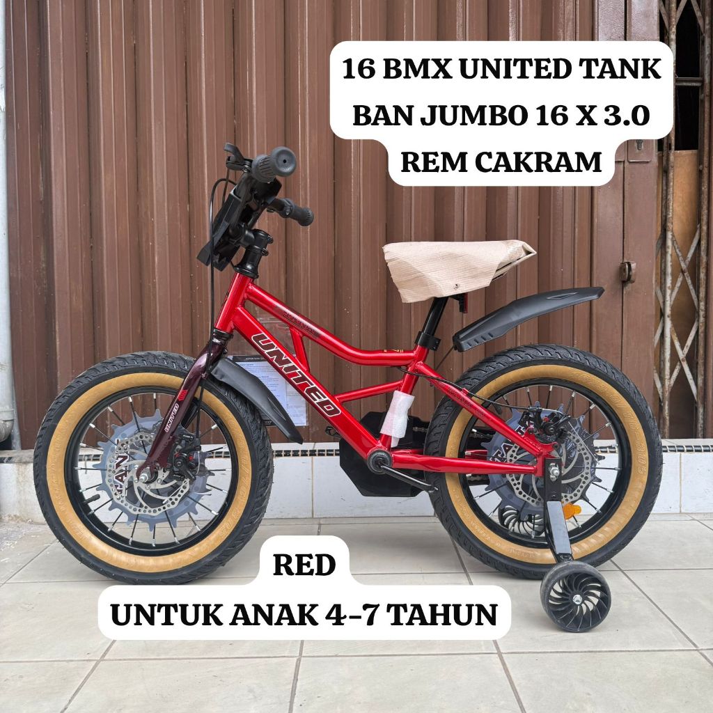 (BATAM) Sepeda Anak BMX 16 UNITED TANK REM CAKRAM
