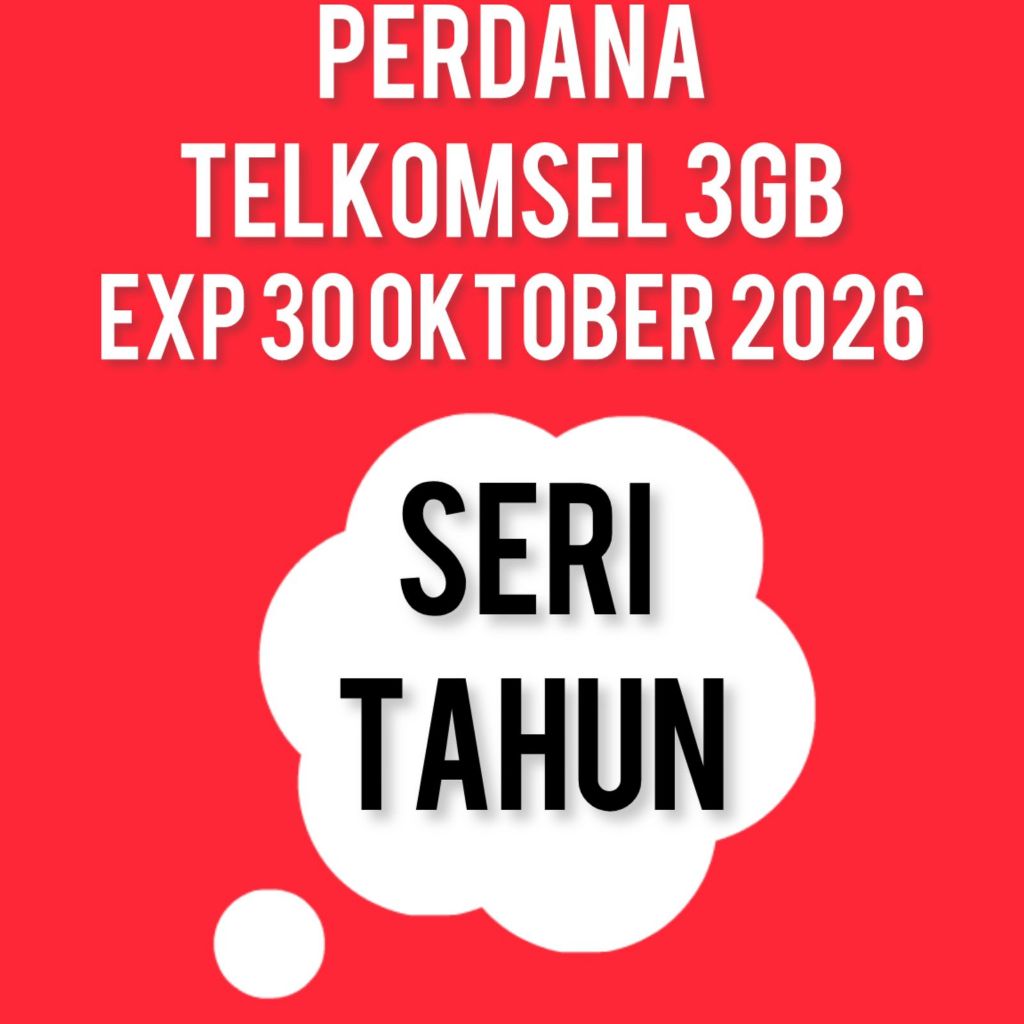 Perdana Telkomsel 0K 3GB NO SERI TAHUN