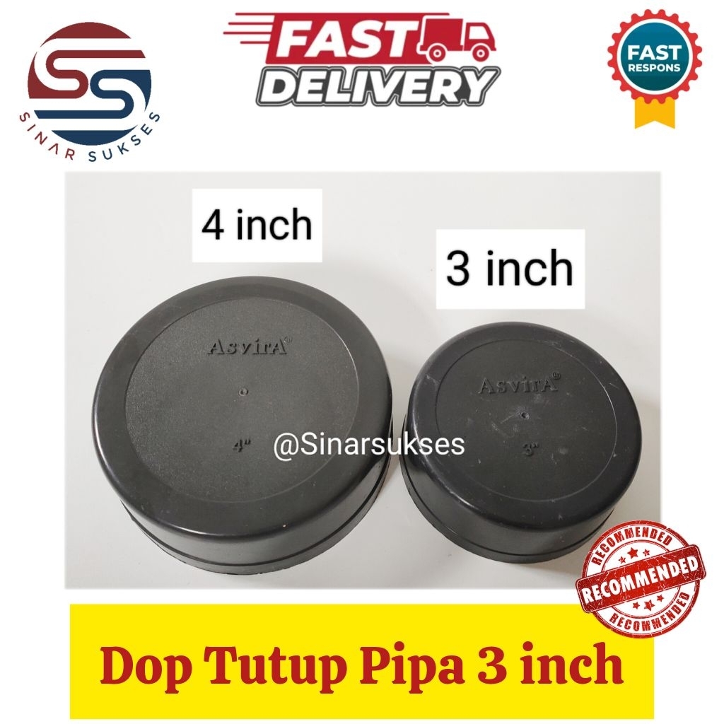 Dop Tutup Pipa 3 inch/ DOP PVC 3"/ Tutup Pipa 3 inch/ Dop 3 inch Asvira