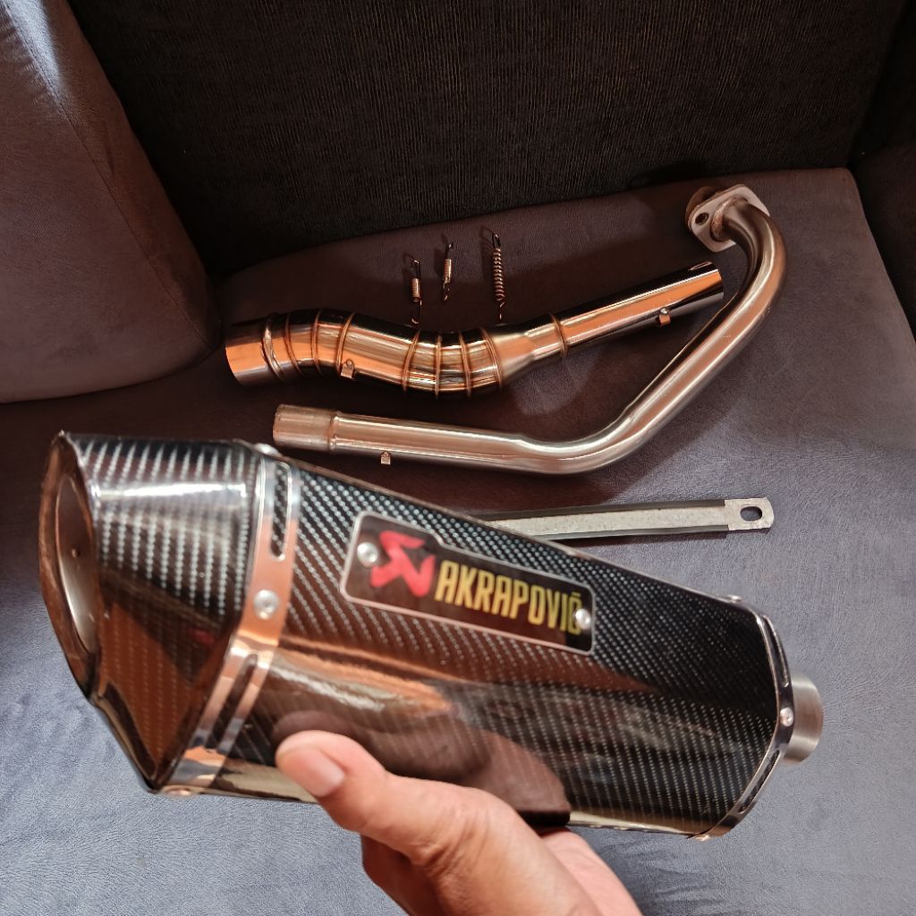 Knalpot Akrapovic Carbon style knalpot Racing motor vixion cbr R15