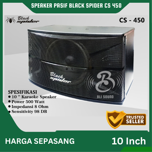 SPEAKER PASIF BLACK SPIDER CS 450 10 INCH SEPASANG SPEAKER PASIF BLACKSPIDER CS450 ORIGINAL