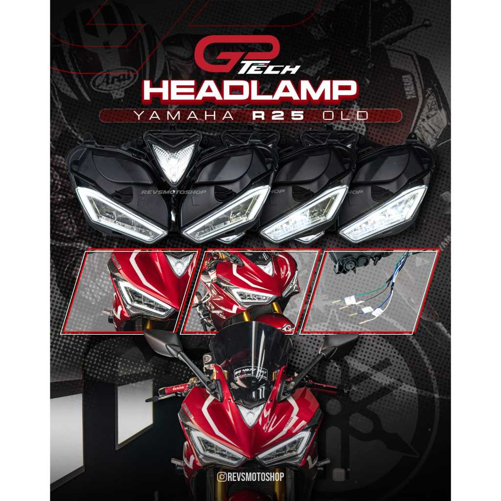 GPTECH HEADLAMP YAMAHA R25V1 FULL LED