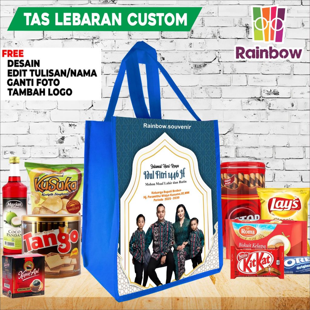 TAS LEBARAN CUSTOM // HAMPERS LEBARAN TAMBAH FOTO