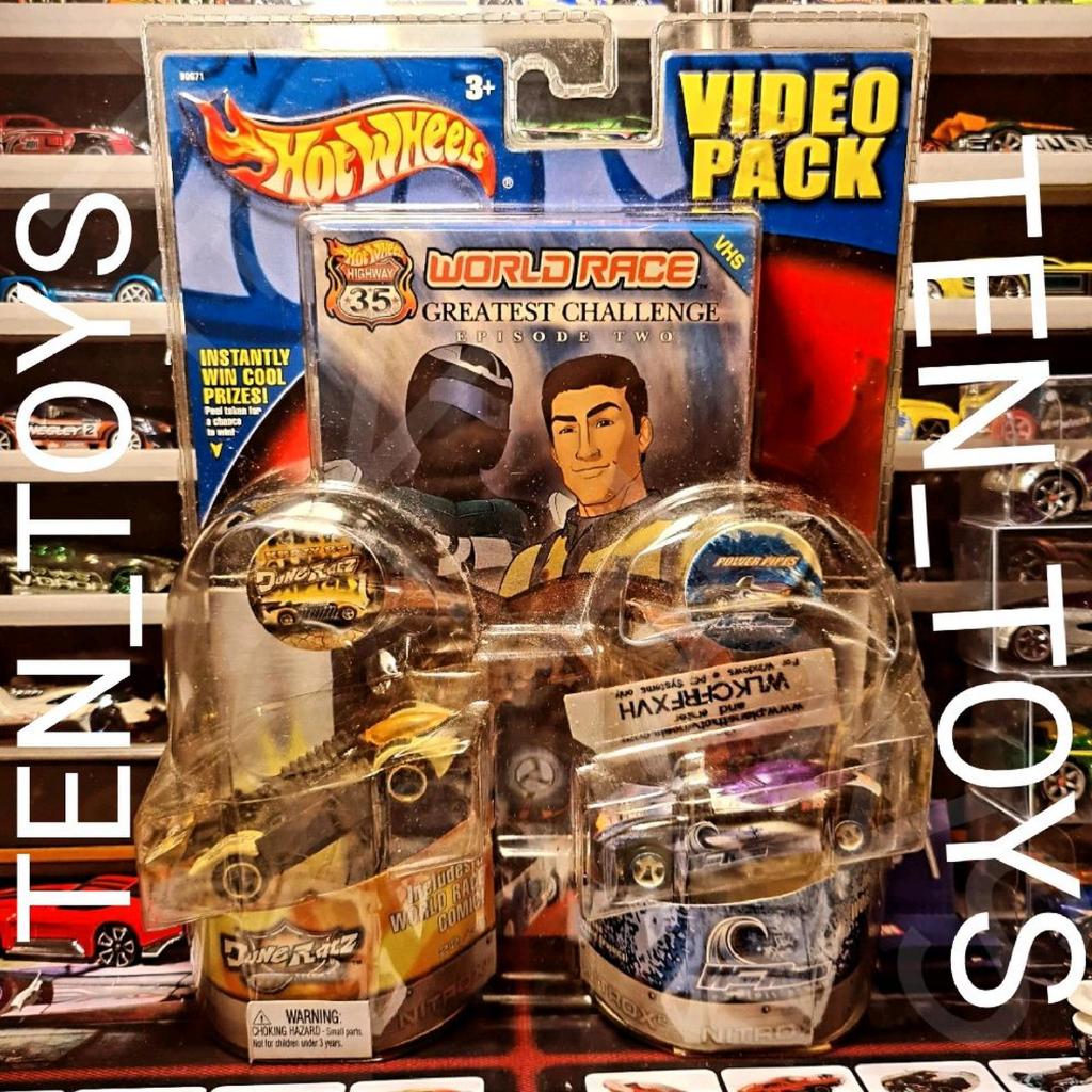 HotWheels Beat That Acceleracers World Race Highway 35 World Race DVD 2 Packs Krazy 8s & Power Pipes