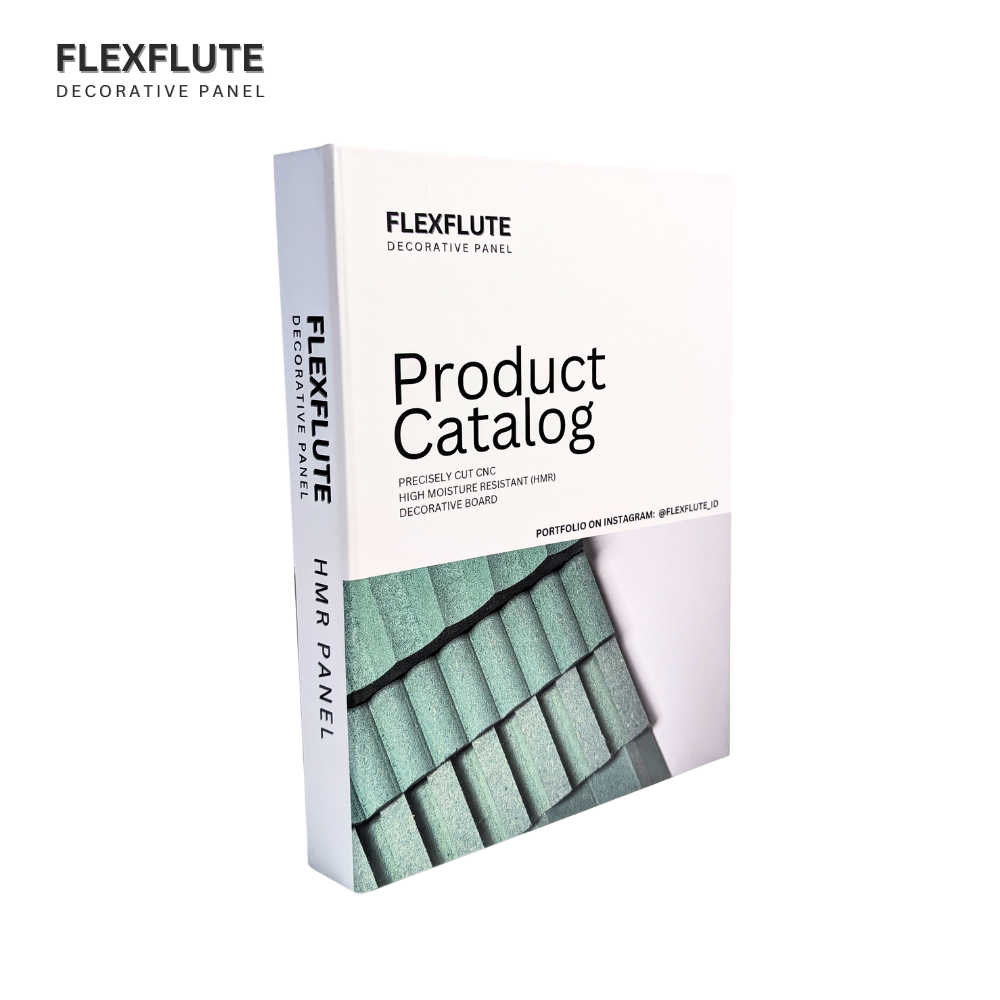 Product Catalogue Katalog FLEXFLUTE Flexible Fluted Panel HMR MDF Decorative Interior Wall Furniture
