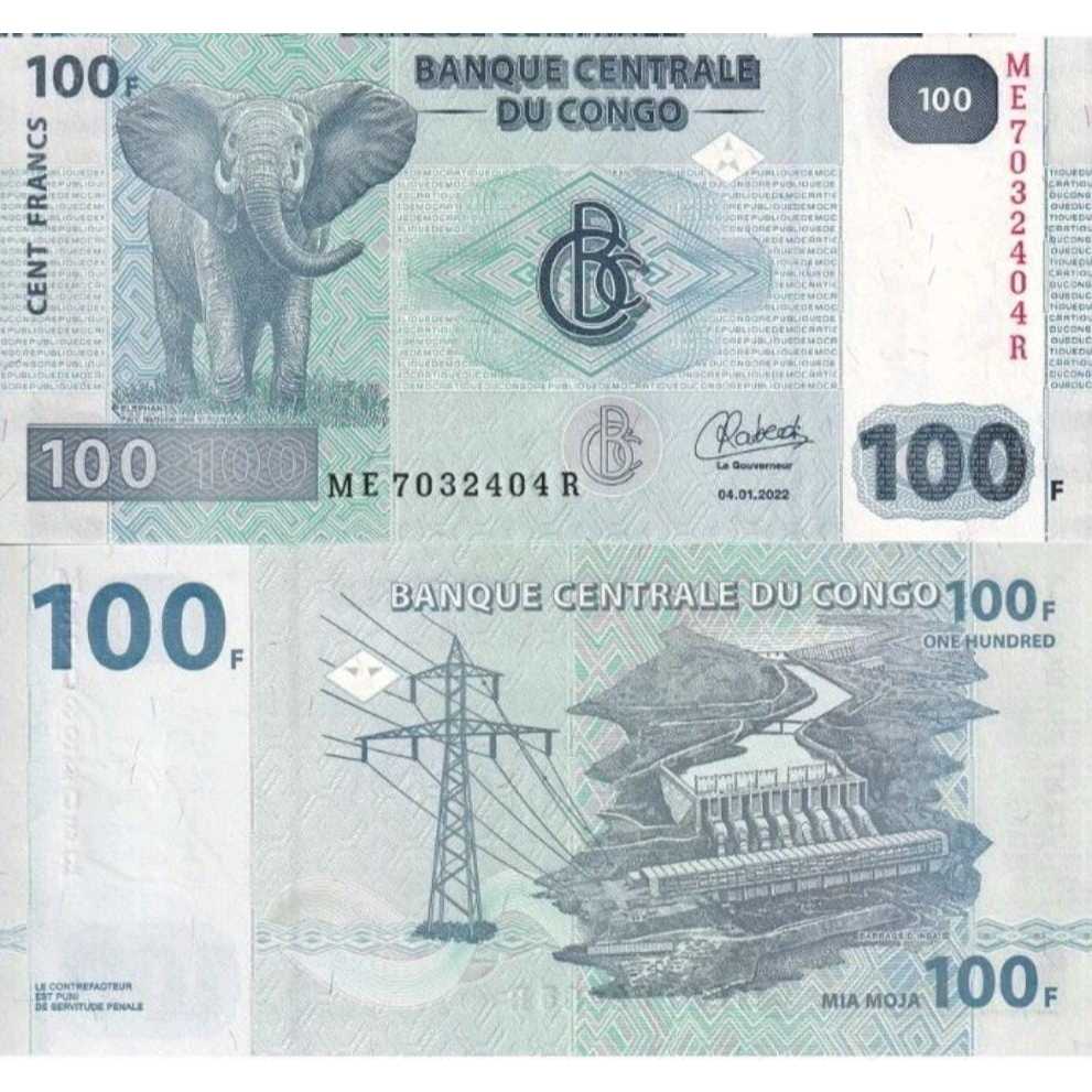 Congo 100 Francs UNC-Original-gress