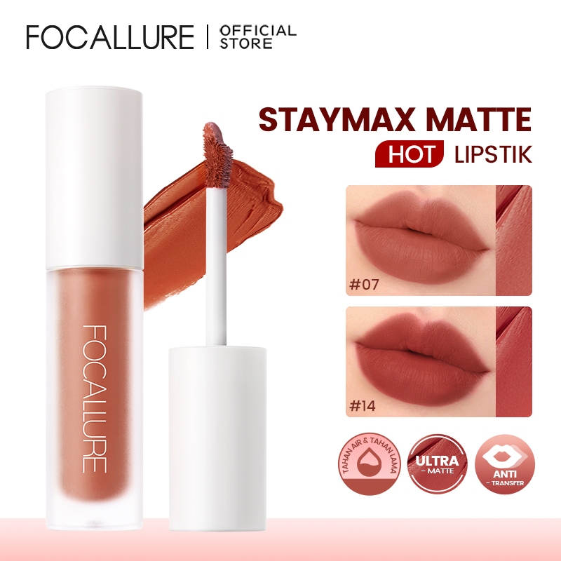 [BPOM]FOCALLURE Staymax Lipstik tahan air Lip gloss