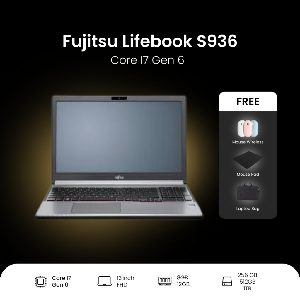 Fujitsu Lifebook S936 | Core I7 Gen 6 | 8GB RAM | 256GB SSD