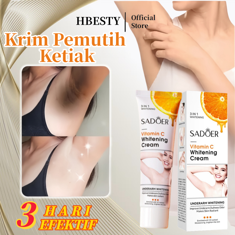 HBESTY Pemutih ketiak Underarm brightening cream Memutihkan ketiak dan selangkangan Pemutih ketiak a