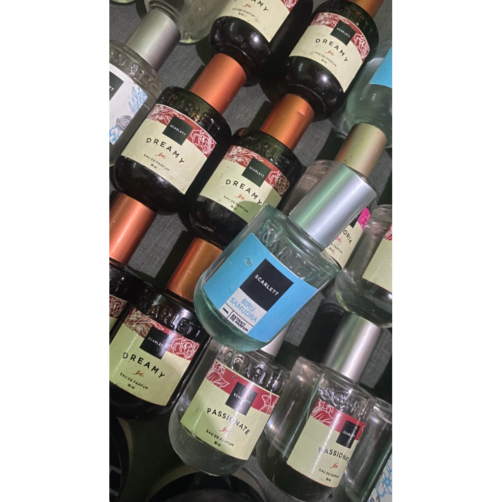 PARFUM SCARLETT, HB DAVIENA, SERUM SCARLETT, BEDAK TABUR MAKE OVER