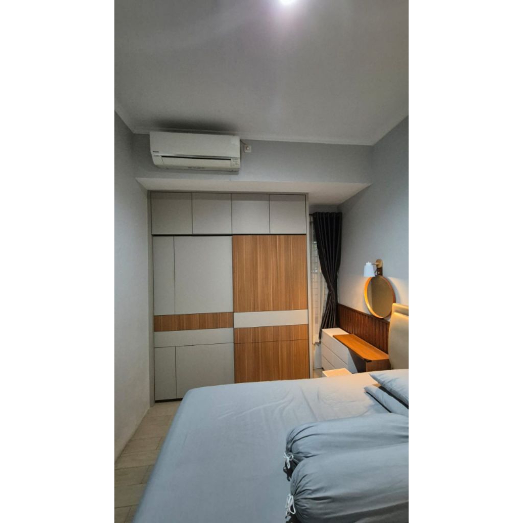 Lemari Wardrobe Sliding Door  Minimalis Custom HPL Bandung - Jabodetabek