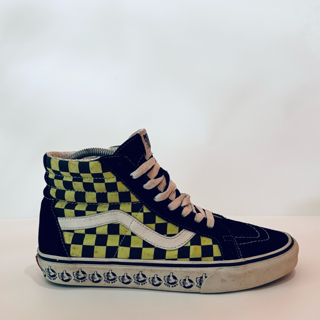 Vans Sk8 Hi Reissue BMX Checkerboard Black Sharp Green