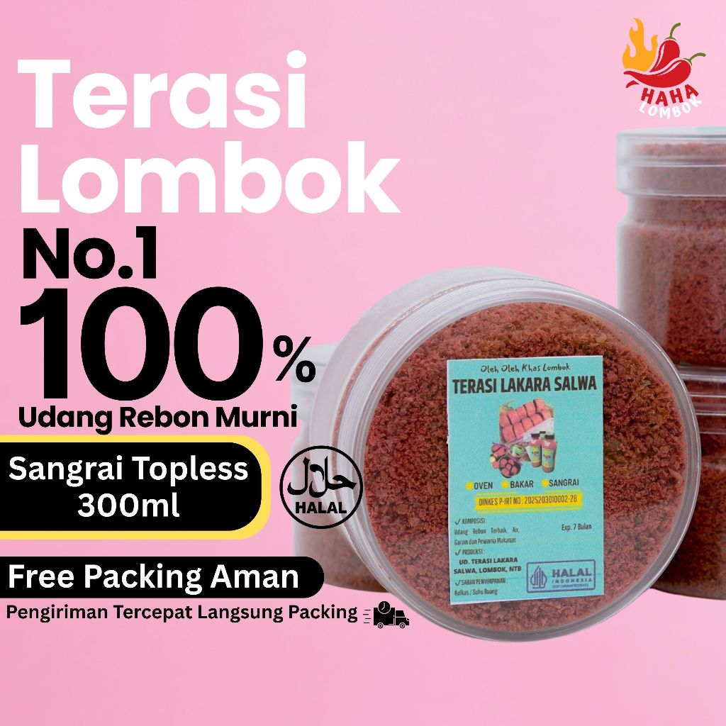 Terasi Sangrai Lombok 300ml Terasi Lombok Terasi Siap Pakai Sambal Khas Lombok