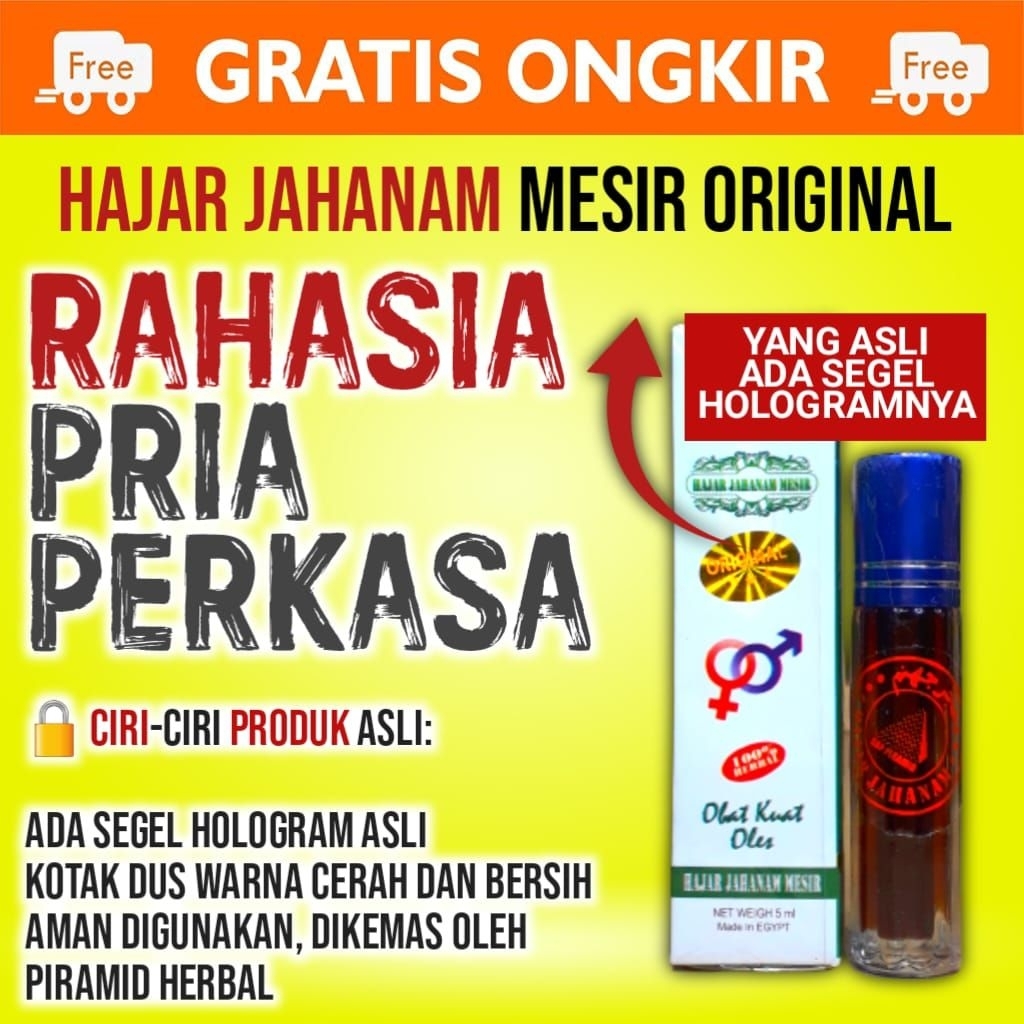 Minyak pria Oles Hajar Jahanam Jahannam Tahan lama BPom Original