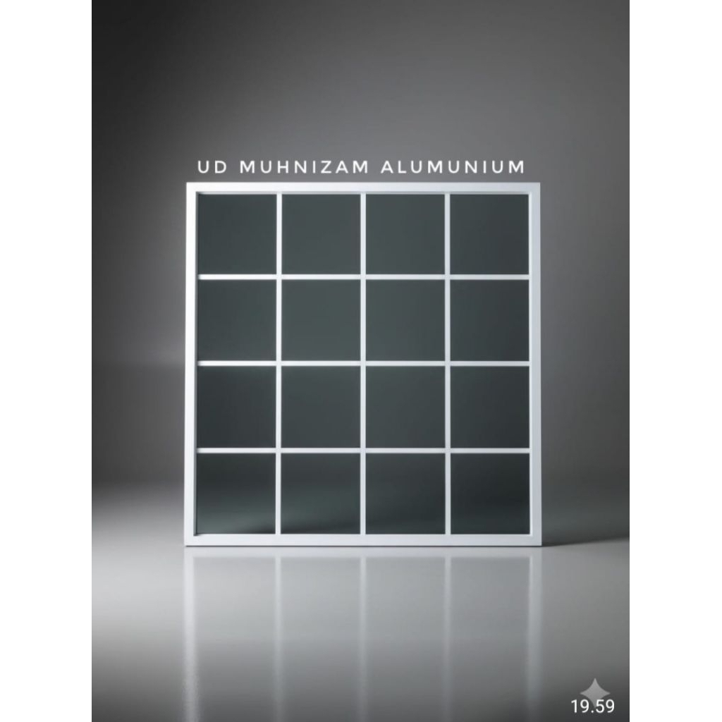 JENDELA ALUMINIUM KACA MATI ORNAMEN UKURAN 180X120 KOMPLIT