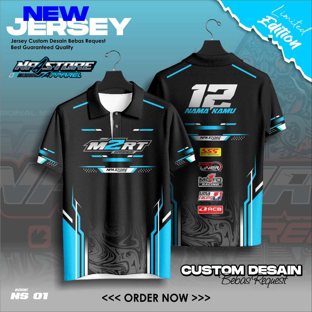 JERSEY RACING KERAH CUSTOM NAMA NOMOR SPONSOR FULL PRINTING JERSEY BALAP KOMUNITAS BENGKEL MOTOR