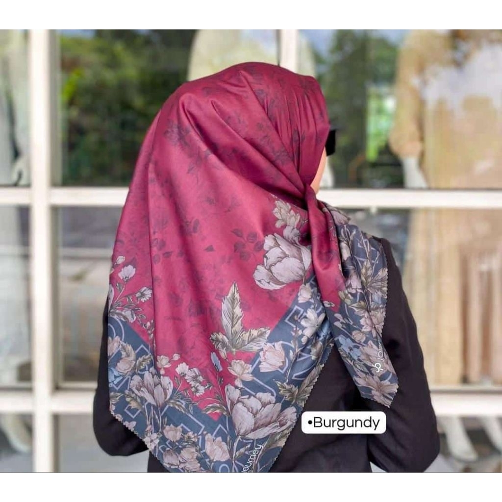Hijab Segiempat Journey kw Kanaya Segi empat motif journey kw Jilbab Segiempat Voal motif journey kw