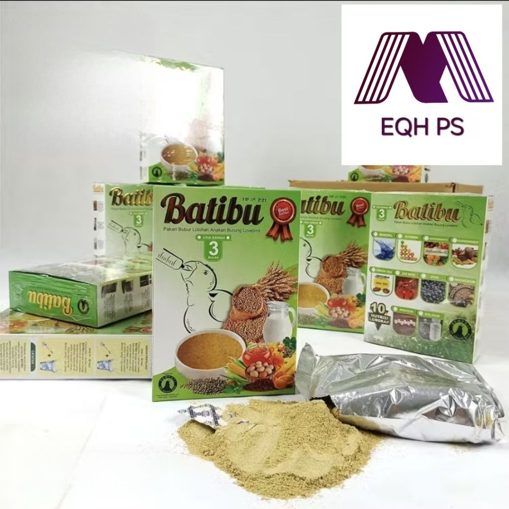 BATIBU BALIBU PAKAN MAKANAN BUBUR LOLOHAN ANAKAN Bayi Anak BURUNG LOVEBIRD