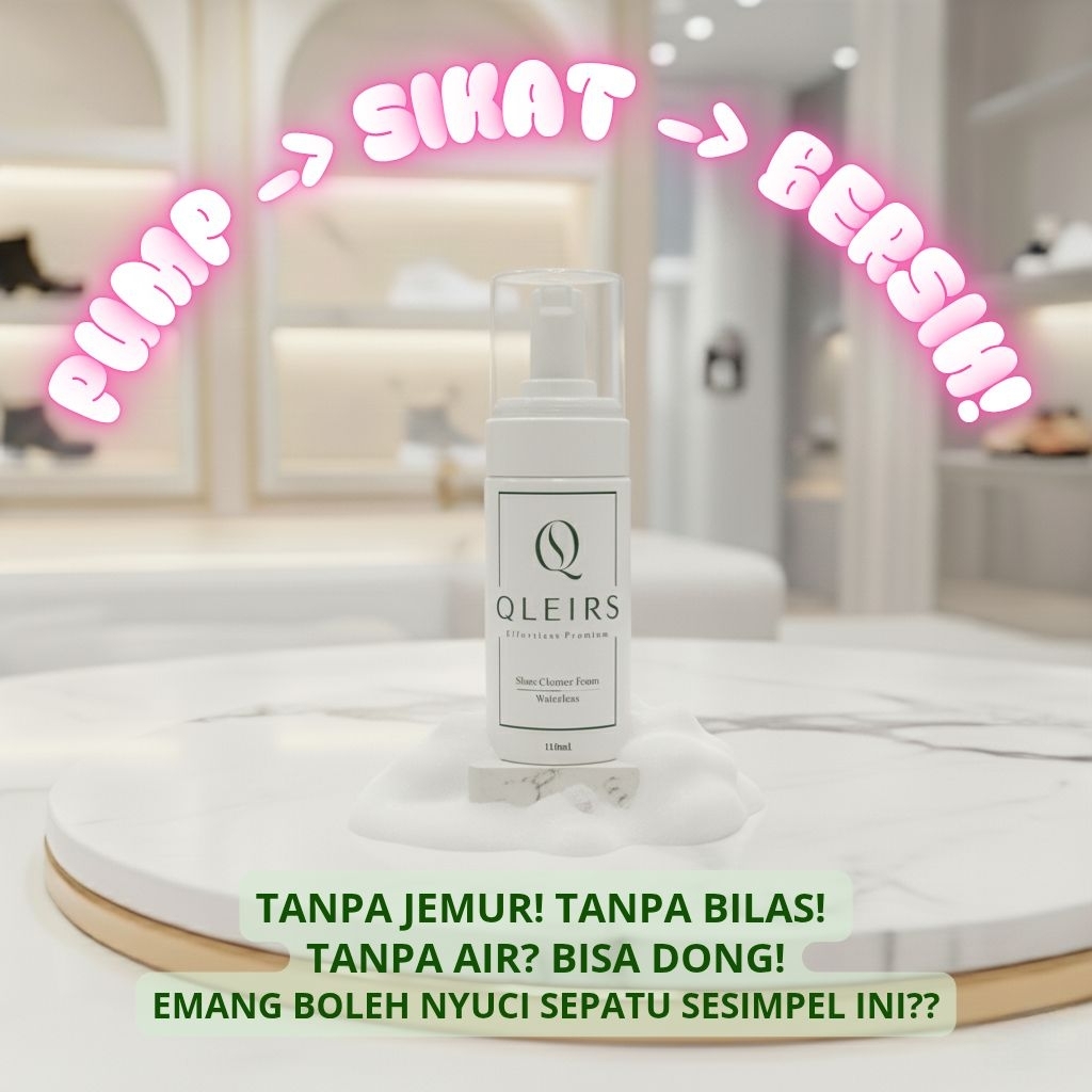 [QLEIRS] Pembersih Premium | Paket 210ML | Foam Shoe Cleaner| Busa Pembersih cuci Sepatu Instant Tan