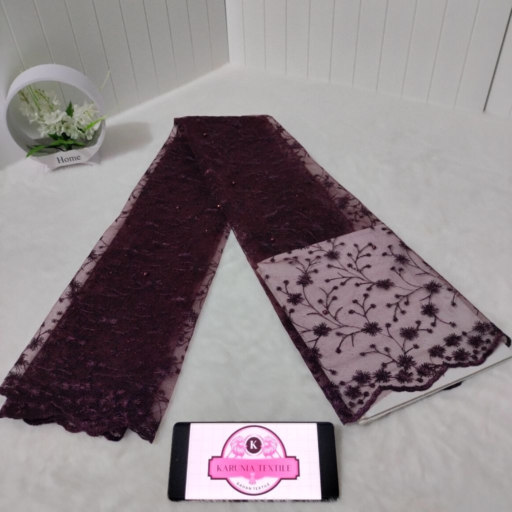 PROMO TERBARU kain tile akar mutiara / tile akar mutiara gliter/ bahan kebaya