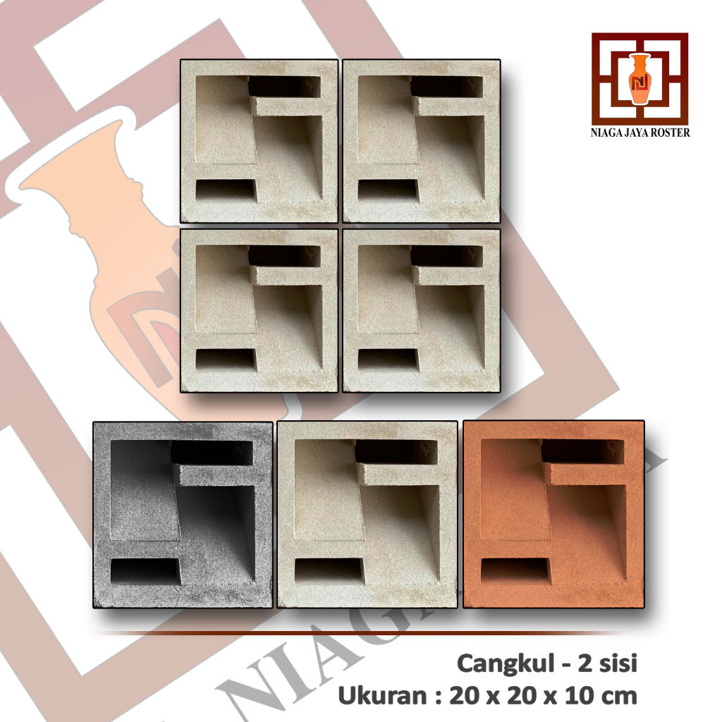 NIAGA JAYA ROSTER- ROSTER BETON MINIMALIS MODEL 77 DUA SISI, UKURAN 20X20CM, ANTI TAMPIAS, bata rost