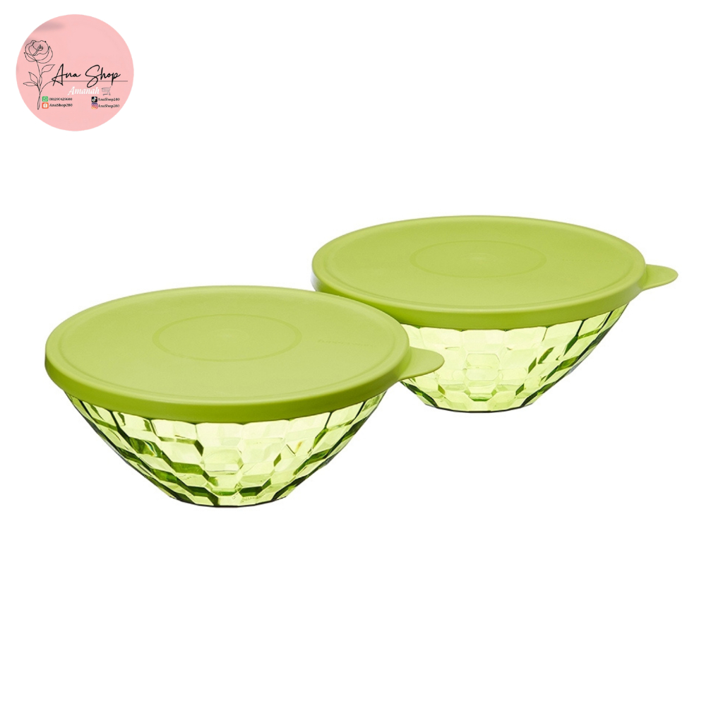 Tupperware Prisma Green Bowl 500 Ml - Mangkuk Serbaguna